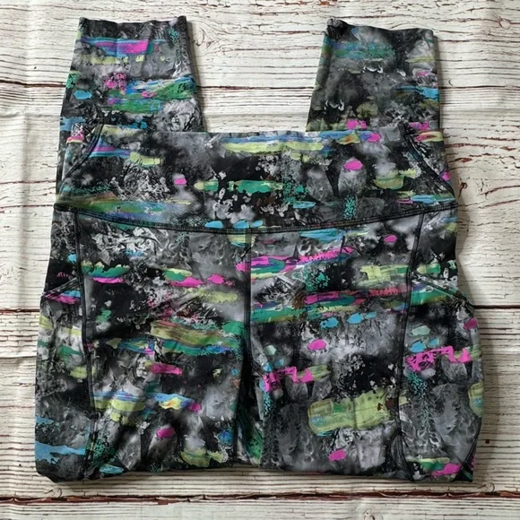 Lululemon Fast and Free High-Rise Tight 25" in Paint Drift Multi Sz 12